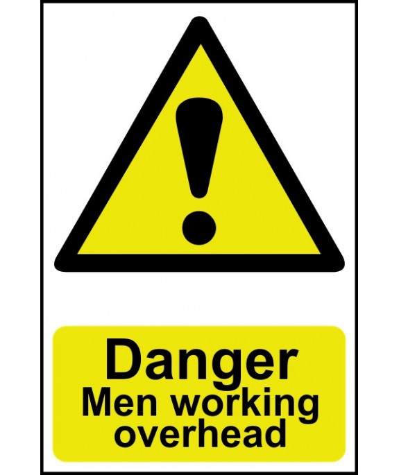 Danger Men working overhead Safety Sign