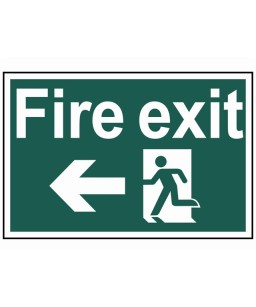 Fire Exit Running Man Arrow Left